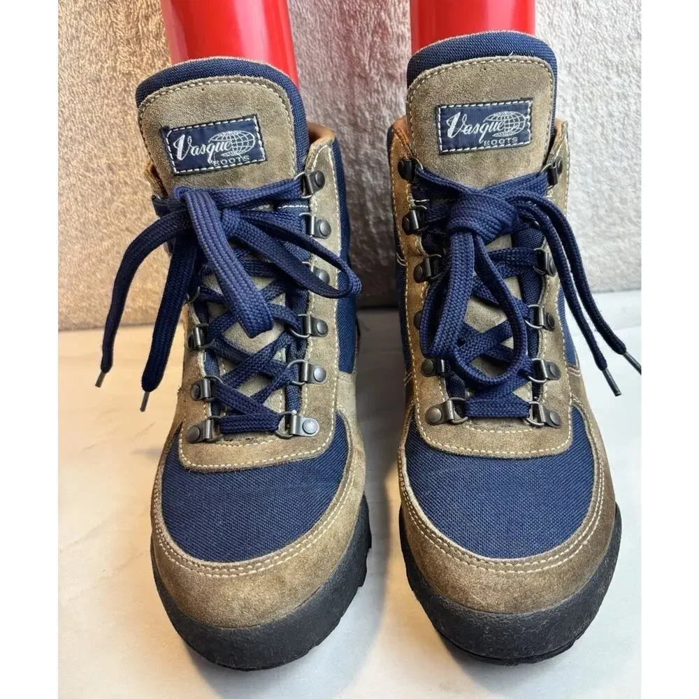 Vtg Vasque Skywalk Hiking Boots Gore-Tex & Suede Men Size 9.5 N Italy 7533